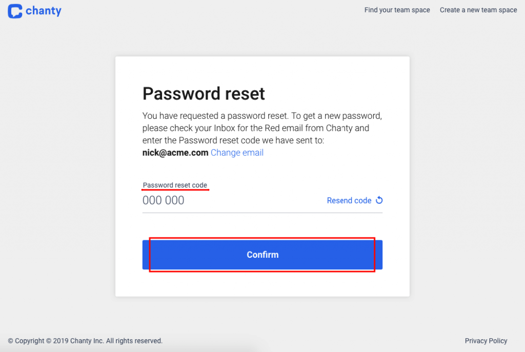 Reset Forgotten Password – Сhanty Help Center