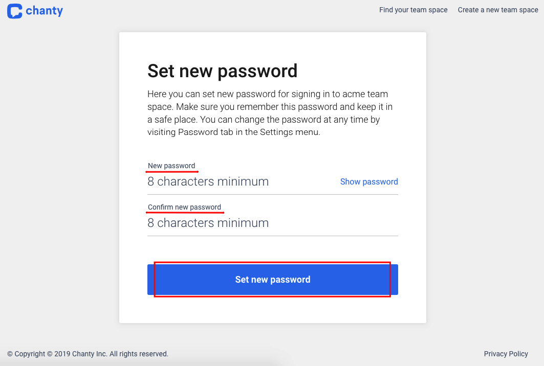 Reset Forgotten Password – Сhanty Help Center